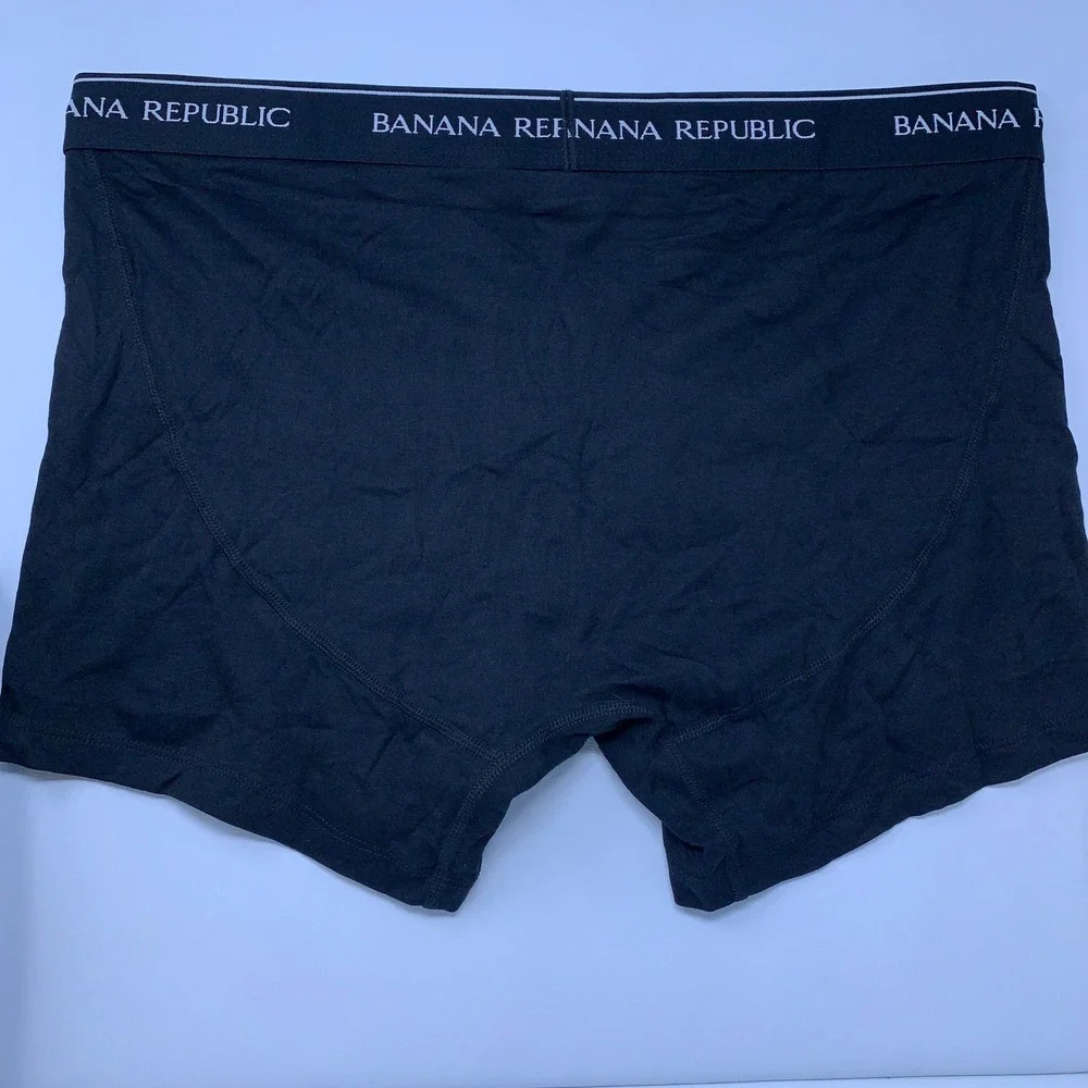 Banana Republic Mens XL Black 2-Pack Stretch Cotton Blend Boxer Briefs